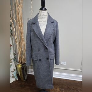 Expess Gray Double-Breasted Women's Coat Sz.M